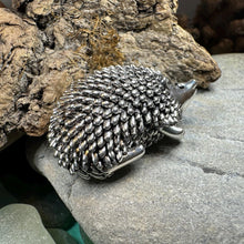 Load image into Gallery viewer, Hedgehog Brooch, Forest Animal Jewelry, Scottish Pin, Anniversary Gift, Scotland Pin, Hedgehog Lover Gift, Wife Gift, Cute Pin