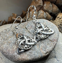 Load image into Gallery viewer, Triquetra Marcasite Earrings