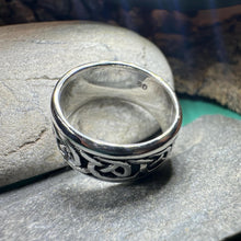Load image into Gallery viewer, Celtic Ring, Irish Wedding Ring, Silver Scottish Ring, Large Irish Ring, Promise Ring, Anniversary Gift, Wedding Band, Ireland Gift