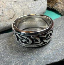 Load image into Gallery viewer, Celtic Ring, Irish Wedding Ring, Silver Scottish Ring, Large Irish Ring, Promise Ring, Anniversary Gift, Wedding Band, Ireland Gift