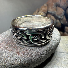 Load image into Gallery viewer, Celtic Ring, Irish Wedding Ring, Silver Scottish Ring, Large Irish Ring, Promise Ring, Anniversary Gift, Wedding Band, Ireland Gift