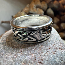 Load image into Gallery viewer, Celtic Ring, Irish Wedding Ring, Ireland Ring, Claddagh Ring, Irish Ring, Promise Ring, Anniversary Gift, Silver Wedding Band, Ireland Gift