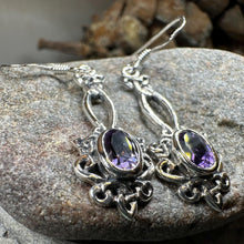 Load image into Gallery viewer, Celtic Knot Earrings, Irish Jewelry, Celtic Jewelry, Anniversary Gift, Scottish Jewelry, Wife Gift, Love Knot Jewelry, Long Dangle Earrings