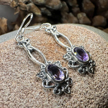 Load image into Gallery viewer, Celtic Knot Earrings, Irish Jewelry, Celtic Jewelry, Anniversary Gift, Scottish Jewelry, Wife Gift, Love Knot Jewelry, Long Dangle Earrings