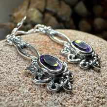 Load image into Gallery viewer, Celtic Knot Earrings, Irish Jewelry, Celtic Jewelry, Anniversary Gift, Scottish Jewelry, Wife Gift, Love Knot Jewelry, Long Dangle Earrings