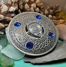 Load image into Gallery viewer, Celtic Police Brooch, Celtic Knot Jewelry, Irish Jewelry, Scotland Jewelry, Anniversary Gift, Tartan Pin, Viking Pin, Law Enforcement Pin