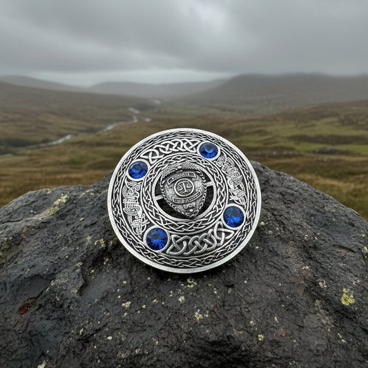 Celtic Police Tartan Pin in pewter