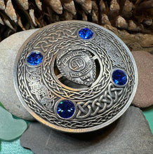 Load image into Gallery viewer, Celtic Police Brooch, Celtic Knot Jewelry, Irish Jewelry, Scotland Jewelry, Anniversary Gift, Tartan Pin, Viking Pin, Law Enforcement Pin
