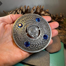 Load image into Gallery viewer, Celtic Police Brooch, Celtic Knot Jewelry, Irish Jewelry, Scotland Jewelry, Anniversary Gift, Tartan Pin, Viking Pin, Law Enforcement Pin