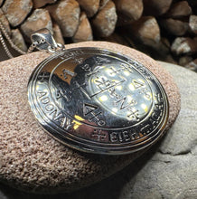 Load image into Gallery viewer, Archangel Uriel Sigil Pendant, Angel Necklace, Spiritual Jewelry, Kabbalah Necklace, Guardian Angel Seal, Recovery Gift, Protection Charm