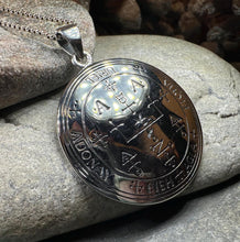 Load image into Gallery viewer, Archangel Uriel Sigil Pendant, Angel Necklace, Spiritual Jewelry, Kabbalah Necklace, Guardian Angel Seal, Recovery Gift, Protection Charm