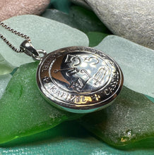 Load image into Gallery viewer, Archangel Cassiel Sigil Pendant, Angel Necklace, Spiritual Jewelry, Mystical Pendant, Guardian Angel, Police Jewelry, Protection Charm