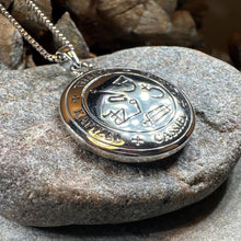 Load image into Gallery viewer, Archangel Cassiel Sigil Pendant, Angel Necklace, Spiritual Jewelry, Mystical Pendant, Guardian Angel, Police Jewelry, Protection Charm