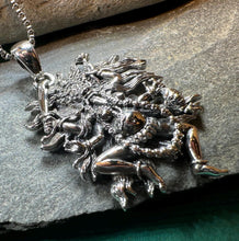 Load image into Gallery viewer, Kali Necklace, Hindu Pendant, Mystical Amulet, Goddess Pendant, Pagan Jewelry, Mother Goddess, Silver Hindu Goddess Pendant