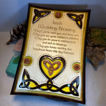 Load image into Gallery viewer, Irish Wedding Blessing Wall Art, Ireland Gift, Wooden Wall Plaque, New Bride Gift, Wedding Gift, Irish Prayer, Irish Decor, Religious Prayer