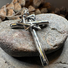 Load image into Gallery viewer, Star of David Cross Necklace, Cross Jewelry, Israel Support Gift, Anniversary Gift, Christian Gift, Religious Jewelry, Jewish Star Cross