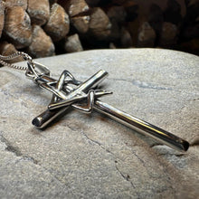 Load image into Gallery viewer, Star of David Cross Necklace, Cross Jewelry, Israel Support Gift, Anniversary Gift, Christian Gift, Religious Jewelry, Jewish Star Cross