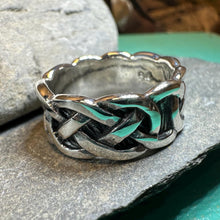 Load image into Gallery viewer, Celtic Ring, Irish Wedding Ring, Silver Scottish Ring, Large Irish Ring, Promise Ring, Anniversary Gift, Wedding Band, Ireland Gift