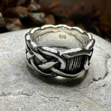 Load image into Gallery viewer, Celtic Ring, Irish Wedding Ring, Silver Scottish Ring, Large Irish Ring, Promise Ring, Anniversary Gift, Wedding Band, Ireland Gift