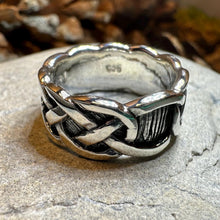Load image into Gallery viewer, Celtic Ring, Irish Wedding Ring, Silver Scottish Ring, Large Irish Ring, Promise Ring, Anniversary Gift, Wedding Band, Ireland Gift