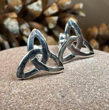 Load image into Gallery viewer, Celtic Knot Earrings, Irish Jewelry, Celtic Jewelry, Trinity Knot Post Earrings, Norse Jewelry, Triquetra Stud Earrings, Ireland Earrings