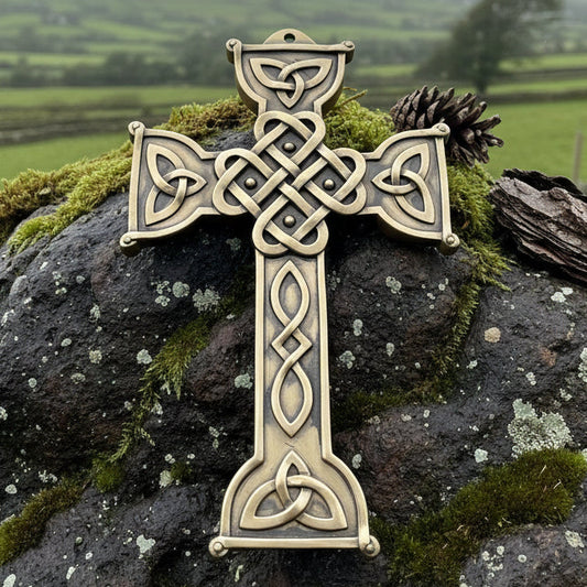 Love Knot Celtic Cross Wall Plaque