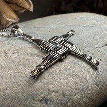 Load image into Gallery viewer, Saint Briget's Cross, Celtic Cross Necklace, Irish Jewelry, Anniversary Gift, Religious Jewelry, Wiccan Jewelry, St. Bridget's Cross