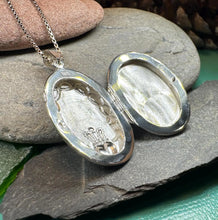 Load image into Gallery viewer, Oval Claddagh Locket Necklace