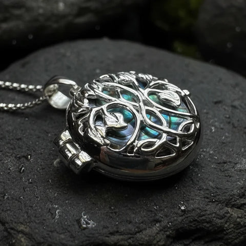 Load image into Gallery viewer, Ceangailte Celtic Tree Locket Necklace