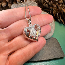 Load image into Gallery viewer, Thistle Necklace, Scottish Pendant, Silver Scotland Jewelry, Outlander Jewelry, Wife Gift, Friendship Gift, Nature Jewelry, Anniversary Gift