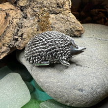 Load image into Gallery viewer, Hedgehog Brooch, Forest Animal Jewelry, Scottish Pin, Anniversary Gift, Scotland Pin, Hedgehog Lover Gift, Wife Gift, Cute Pin