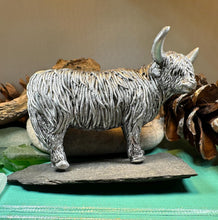 Load image into Gallery viewer, Highland Cow Figurine, Highland Coo, Scottish Gift, Anniversary Gift, Scotland Cow, Cow Lover Gift, Rancher, Cute Hairy Coo, Wife Gift