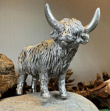 Load image into Gallery viewer, Highland Cow Figurine, Highland Coo, Scottish Gift, Anniversary Gift, Scotland Cow, Cow Lover Gift, Rancher, Cute Hairy Coo, Wife Gift