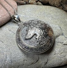 Load image into Gallery viewer, Wolf Necklace, Celtic Jewelry, Norse Pendant, Pagan Viking Jewelry, Celtic Knot Jewelry, Animal Jewelry, Direwolf Jewelry, Forest Animal