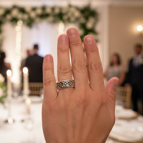 Load image into Gallery viewer, Celtic Ring, Irish Wedding Ring, Silver Scottish Ring, Large Irish Ring, Promise Ring, Anniversary Gift, Wedding Band, Ireland Gift