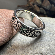 Load image into Gallery viewer, Celtic Ring, Irish Wedding Ring, Silver Scottish Ring, Large Irish Ring, Promise Ring, Anniversary Gift, Wedding Band, Ireland Gift