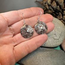 Load image into Gallery viewer, Celtic Spiral Earrings, Irish Jewelry, Scottish Jewelry, Ireland Gift, Triskelion Jewelry, Triskele, Celtic Jewelry, Triple Spiral Jewelry