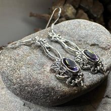 Load image into Gallery viewer, Celtic Knot Earrings, Irish Jewelry, Celtic Jewelry, Anniversary Gift, Scottish Jewelry, Wife Gift, Love Knot Jewelry, Long Dangle Earrings