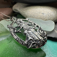 Load image into Gallery viewer, Hecate Wheel Necklace, Irish Jewelry, Celtic Jewelry, Pagan Gift, Key Pendant, Wiccan Jewelry, Goddess Jewelry, Witch Gift, Gothic Jewelry