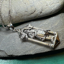 Load image into Gallery viewer, Templar Knight Necklace, Medieval Jewelry, Templar Cross Pendant, Men's Pendant, Spiritual Jewelry, Celtic Jewelry, Soldier of Christ