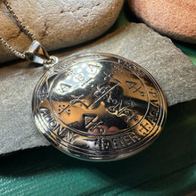 Load image into Gallery viewer, Archangel Uriel Sigil Pendant, Angel Necklace, Spiritual Jewelry, Kabbalah Necklace, Guardian Angel Seal, Recovery Gift, Protection Charm
