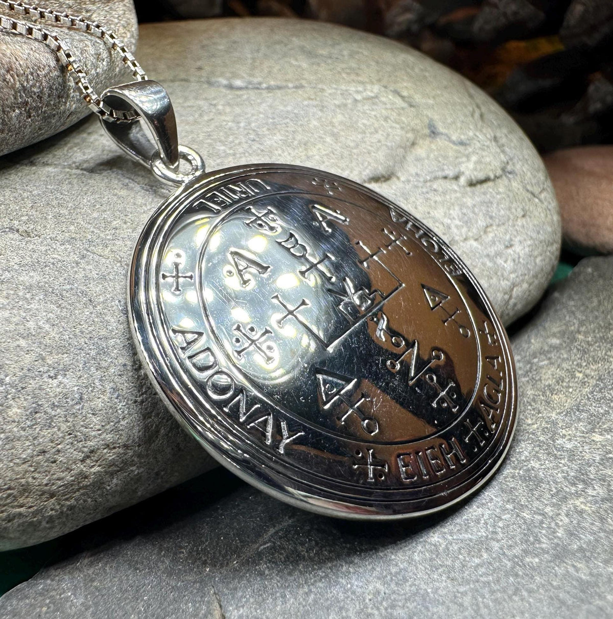 Large Archangel Uriel Sigil Pendant in Sterling Silver — view 10