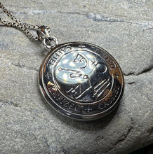 Load image into Gallery viewer, Archangel Cassiel Sigil Pendant, Angel Necklace, Spiritual Jewelry, Mystical Pendant, Guardian Angel, Police Jewelry, Protection Charm