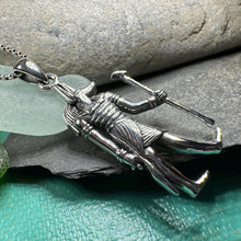 Load image into Gallery viewer, Anubis Necklace, Egyptian Eye Pendant, Mystical Amulet, Egyptian Symbol, Pagan Jewelry, Cancer Survivor Gift, Recovery Gift