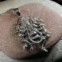 Load image into Gallery viewer, Kali Necklace, Hindu Pendant, Mystical Amulet, Goddess Pendant, Pagan Jewelry, Mother Goddess, Silver Hindu Goddess Pendant