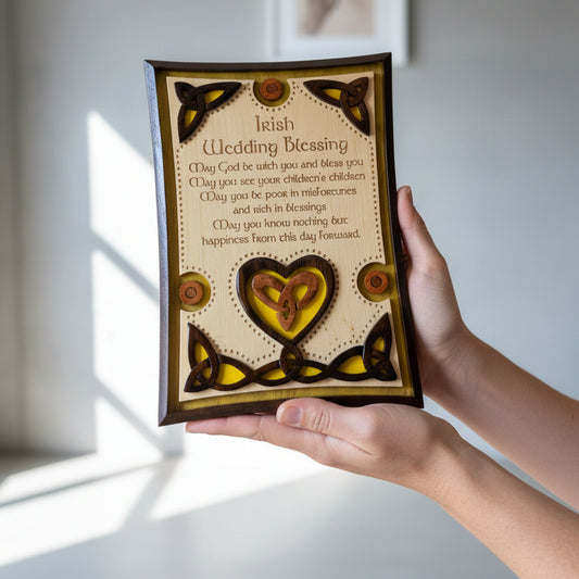 Wooden Irish Wedding Blessing Wall Plaque — view 4