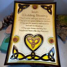 Load image into Gallery viewer, Irish Wedding Blessing Wall Art, Ireland Gift, Wooden Wall Plaque, New Bride Gift, Wedding Gift, Irish Prayer, Irish Decor, Religious Prayer