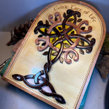 Load image into Gallery viewer, Celtic Tree of Life Wall Art, Ireland Gift, Wooden Wall Plaque, New Home Gift, House Warming Gift, Irish Tree, Irish Decor, Good Luck