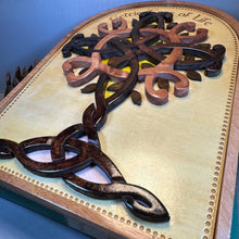 Load image into Gallery viewer, Celtic Tree of Life Wall Art, Ireland Gift, Wooden Wall Plaque, New Home Gift, House Warming Gift, Irish Tree, Irish Decor, Good Luck