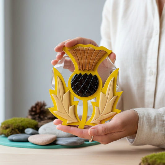 Wooden Scottish Thistle Wall Plaque — view 6